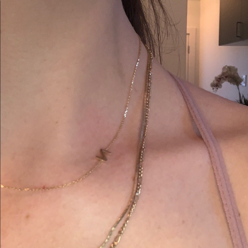 14k Gold Z Initial Necklace